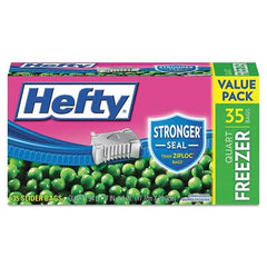 Hefty - Reclosable Food & Sandwich Bags Volume Capacity: 1 Qt. Width (Inch): 7 - Industrial Tool & Supply