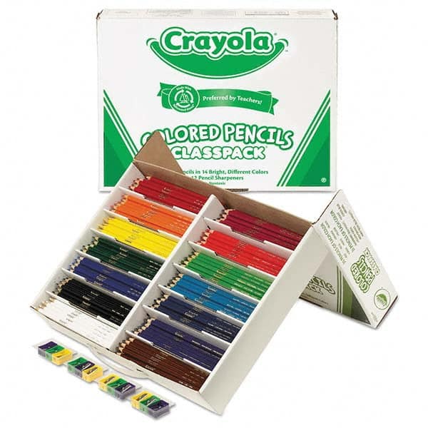 Crayola - Pens & Pencils Type: Colored Pencil Color: Assorted - Industrial Tool & Supply