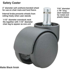 Master Caster - Cushions, Casters & Chair Accessories Type: Caster Set For Use With: Office and Home Furniture - Industrial Tool & Supply