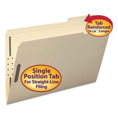 SMEAD - File Folders, Expansion Folders & Hanging Files Folder/File Type: File Folders with Top Tab Fastener Color: Manila - Industrial Tool & Supply