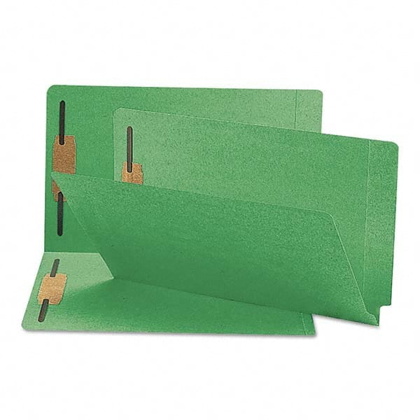 SMEAD - File Folders, Expansion Folders & Hanging Files Folder/File Type: File Folders with End Tab Color: Green - Industrial Tool & Supply