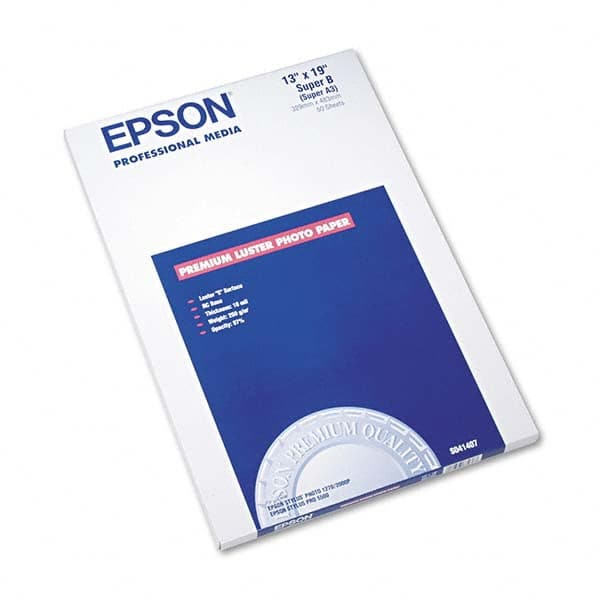 Epson - Office Machine Supplies & Accessories Office Machine/Equipment Accessory Type: Photo Paper For Use With: Inkjet Printers - Industrial Tool & Supply