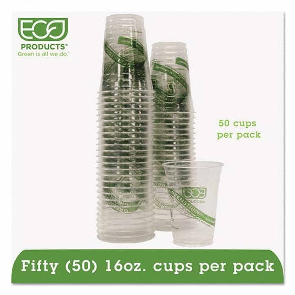 ECO PRODUCTS - GreenStripe Renewable/Compostable Cold Cups Convenience Pack, 16 oz, 50/PK - Industrial Tool & Supply
