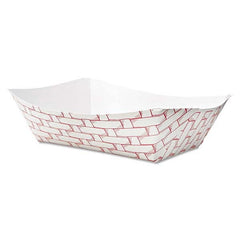 Boardwalk - Paper Food Baskets, 3lb Capacity, Red/White, 500/Carton - Industrial Tool & Supply