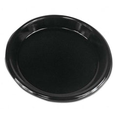 Boardwalk - Hi-Impact Plastic Dinnerware, Plate, 10" Diam, Black, 500/Carton - Industrial Tool & Supply