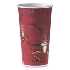 DART - Polycoated Hot Paper Cups, 20 oz, Bistro Design, 600/Carton - Industrial Tool & Supply