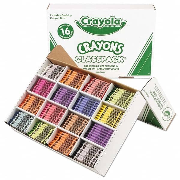 Crayola - Markers & Paintsticks Type: All Purpose Wax Crayon Color: Assorted - Industrial Tool & Supply