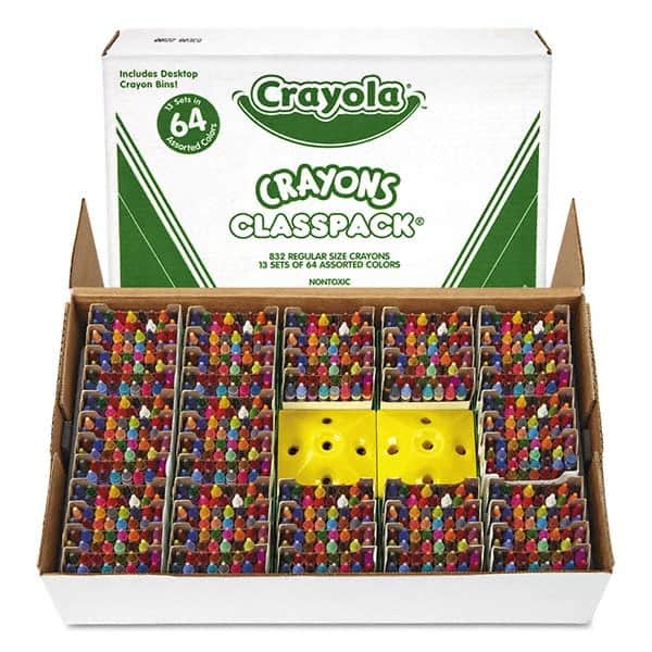 Crayola - Markers & Paintsticks Type: All Purpose Wax Crayon Color: Assorted - Industrial Tool & Supply