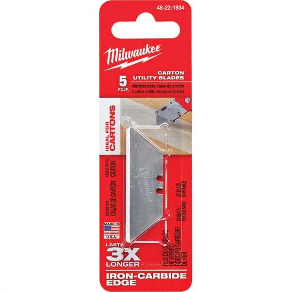 Milwaukee Tool - Knife Blades Type: Utility Knife Blade Material: Carbon Steel - Industrial Tool & Supply