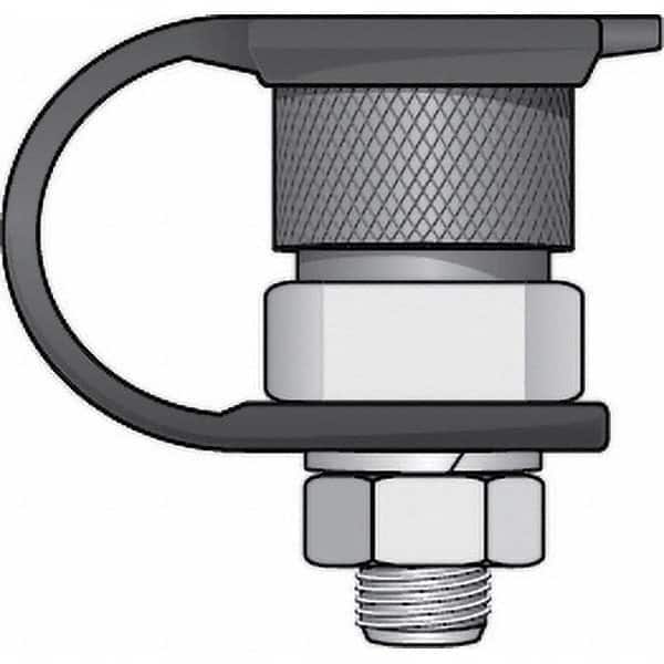 Checkers - Flag Pole Accessories Type: Warning Whip Female QD Base Mount Material: Steel; Rubber - Industrial Tool & Supply