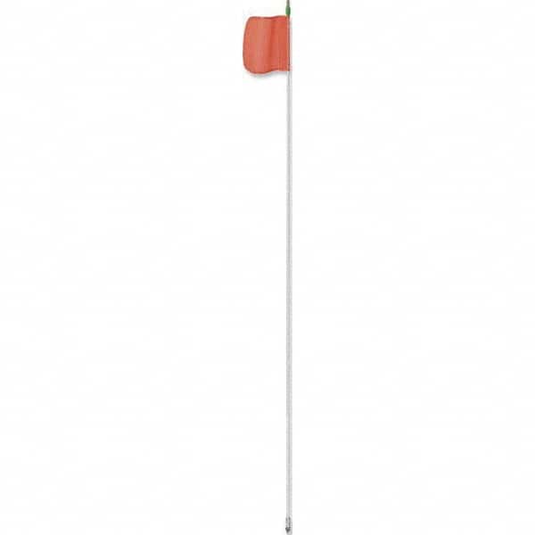 Checkers - Marking Flags Type: Warning Whip Flag w/Light Message or Pattern: Reflective X - Industrial Tool & Supply