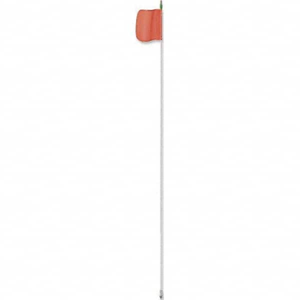 Checkers - Marking Flags Type: Warning Whip Flag w/Light Message or Pattern: Solid Color - Industrial Tool & Supply