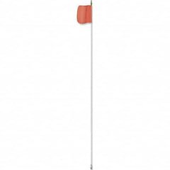 Checkers - Marking Flags Type: Warning Whip Flag w/Light Message or Pattern: Solid Color - Industrial Tool & Supply