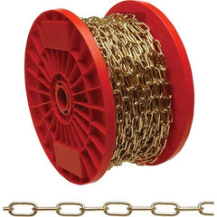 Weldless Chain; Load Capacity (Lb. - 3 Decimals): 13; Type: Decorative Chain; Trade Size: #100; Chain Diameter (Decimal Inch): 0.0870; Inside Length: 0.63 in; 0.63 mm; Finish/Coating: Brass; Inside Length (Decimal Inch): 0.63 in; 0.63 mm; Load Capacity (L