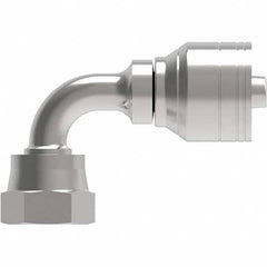 Eaton - Hydraulic Hose Fittings & Couplings Type: Female ORS Swivel Short Drop 90 Elbow Hose Diameter: 1 (Inch) - Industrial Tool & Supply