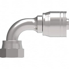 Eaton - Hydraulic Hose Fittings & Couplings Type: Female ORS Swivel Short Drop 90 Elbow Hose Diameter: 1-3/16 (Inch) - Industrial Tool & Supply