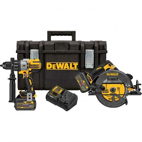 DeWALT - Cordless Tool Combination Kits Voltage: 60 Tools: Hammer Drill; 7-1/4" Circular Saw - Industrial Tool & Supply