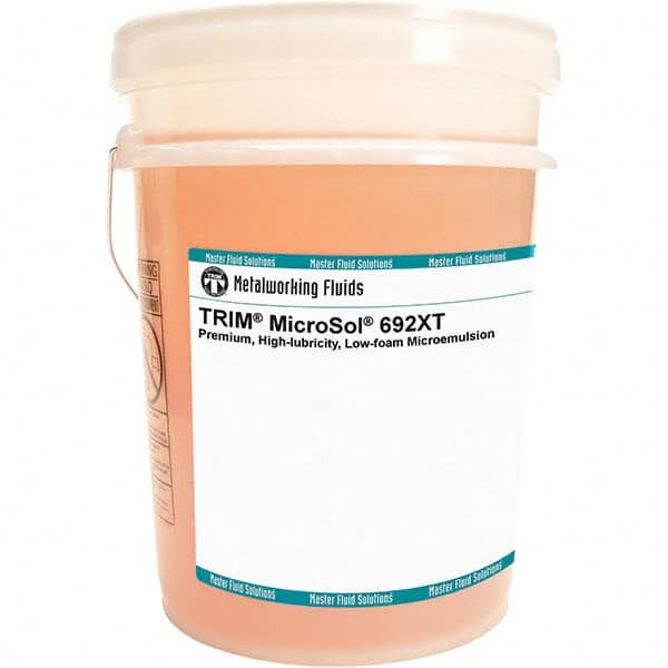 Master Fluid Solutions - TRIM MicroSol 692XT 5 Gal Pail Cutting, Drilling, Sawing, Grinding, Tapping & Turning Fluid - Industrial Tool & Supply
