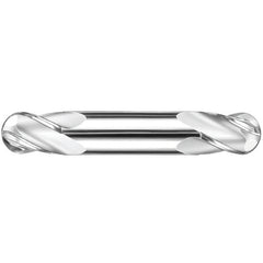 ‎3/32″ Dia. × 1/8″ Shank × 3/16″ DOC × 1-1/2″ OAL, Carbide TiCN, Spiral , 4 Flute, 30° Helix, Ballnose End Mill - Exact Industrial Supply