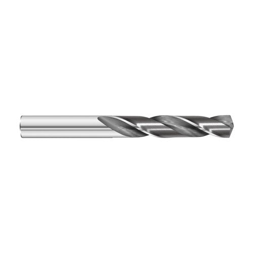 #43 Dia. × 0.089″ Shank × 1″ Flute Length × 2″ OAL, 7xD, 135°, Uncoated, 2xD Flute, External Coolant, Round Solid Carbide Drill - Industrial Tool & Supply