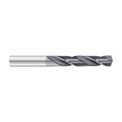 #42 Dia. × 0.094″ Shank × 1″ Flute Length × 2″ OAL, 7xD, 135°, TiAlN, 2xD Flute, External Coolant, Round Solid Carbide Drill - Industrial Tool & Supply