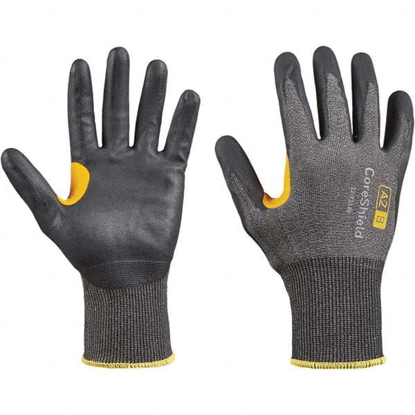Honeywell - Size M (8), ANSI Cut Lvl A2, Puncture Lvl 1, Abrasion Lvl 6, Nitrile Coated Cut Resistant Gloves - Industrial Tool & Supply