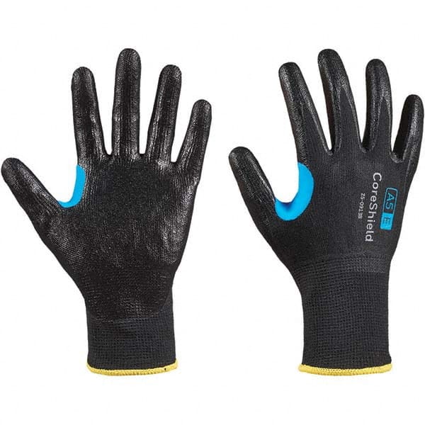 Honeywell - Size M (8), ANSI Cut Lvl A5, Puncture Lvl 1, Abrasion Lvl 6, Nitrile Coated Cut Resistant Gloves - Industrial Tool & Supply