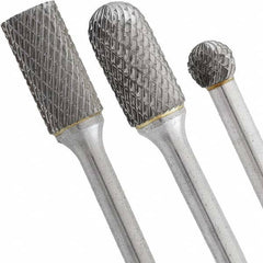 WALTER Surface Technologies - Burr Sets Head Shape: (2) Cylinder; (2) Cylinder w/Radius End; (2) Ball; (2) Cone w/Radius End Tooth Style: Double Cut - Industrial Tool & Supply