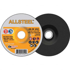 WALTER Surface Technologies - Depressed-Center Wheels Wheel Diameter (Inch): 4-1/2 Wheel Thickness (Inch): 1/8 - Industrial Tool & Supply