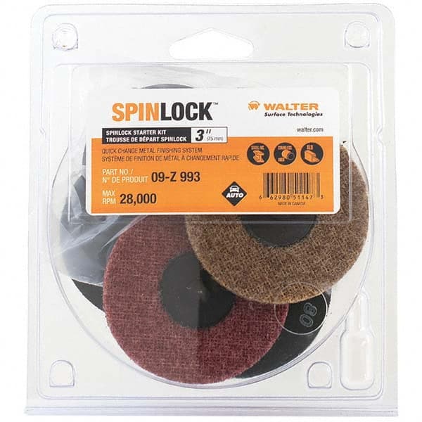 WALTER Surface Technologies - Flap Wheel Kits Abrasive Type: Coated; Non-Woven Abrasive Material: Aluminum Oxide - Industrial Tool & Supply