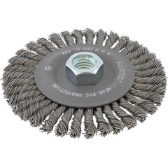 WALTER Surface Technologies - 5" OD, 5/8-11 Arbor Hole, Stringer Bead Steel Wheel Brush - Industrial Tool & Supply