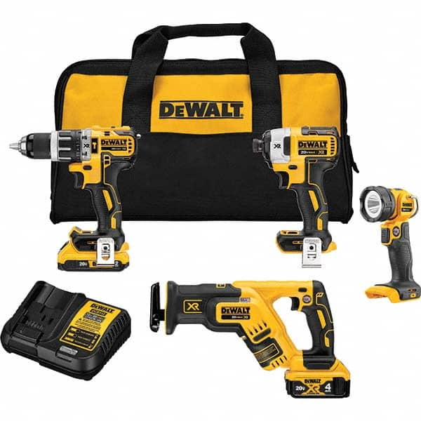 Cordless Tool Combination Kit: 20V Includes Brushless 1/2″ Hammer Drill/Driver, Brushless 1/4″ Impact Driver, Brushless 3-Speed Oscillating Multi-Tool, Brushless 7-1/2 ™ Circular Saw, Brushless Compact Reciprocating Saw, Lithium-Ion Battery