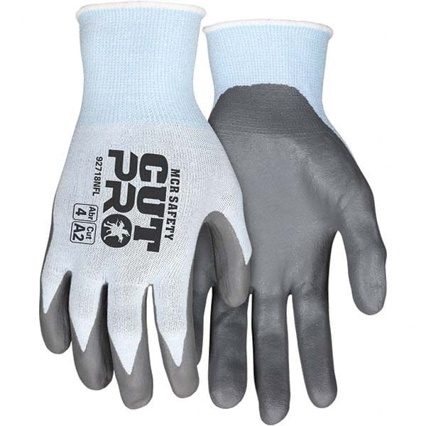 MCR Safety - Size L, ANSI Cut Lvl A2, Puncture Lvl 3, Abrasion Lvl 4, Foam Nitrile Coated Cut & Puncture Resistant Gloves - Industrial Tool & Supply