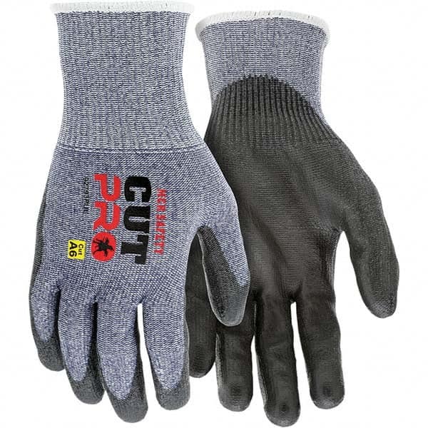 MCR Safety - Size S, ANSI Cut Lvl A6, Puncture Lvl 4, Abrasion Lvl 4, Polyurethane Coated Cut & Puncture Resistant Gloves - Industrial Tool & Supply