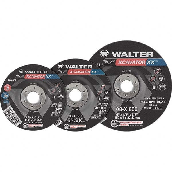 WALTER Surface Technologies - Cutoff Wheels Tool Compatibility: Angle Grinders Wheel Diameter (Inch): 9 - Industrial Tool & Supply