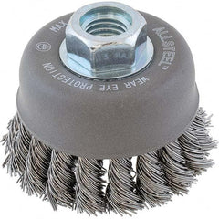 WALTER Surface Technologies - 3" Diam 5/8-11 Threaded Arbor Steel Fill Cup Brush - Industrial Tool & Supply
