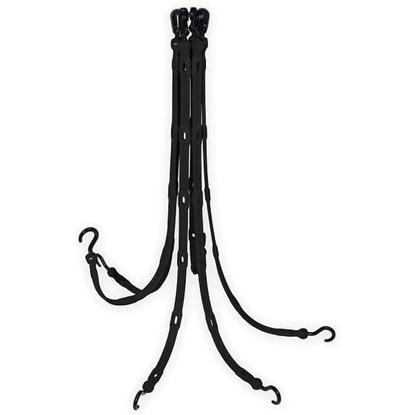 The Perfect Bungee - Stretch Tie Downs Type: FlexWeb Tie Down End Type: Molded in Hook & Safety Clasp; Molded Nylon Hook End; Overmolded Nylon Hook End - Industrial Tool & Supply