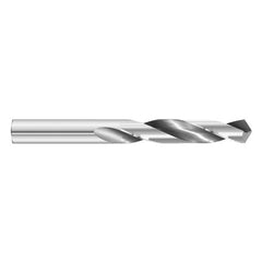 1 mm Dia. × 1 mm Shank × 16 mm Flute Length × 38 mm OAL, 7xD, 118°, Uncoated, 2xD Flute, External Coolant, Round Solid Carbide Drill