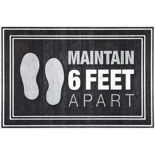 PRO-SAFE - 3' Long x 2' Wide Poly-Blended Carpet, Ribbed Entrance Matting - Industrial Tool & Supply