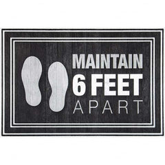 PRO-SAFE - 3' Long x 2' Wide Poly-Blended Carpet, Ribbed Entrance Matting - Industrial Tool & Supply