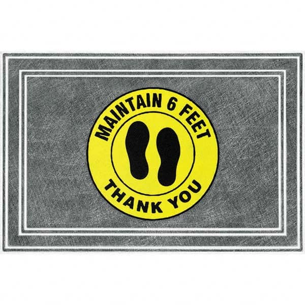 PRO-SAFE - 3' Long x 2' Wide Poly-Blended Carpet, Ribbed Entrance Matting - Industrial Tool & Supply