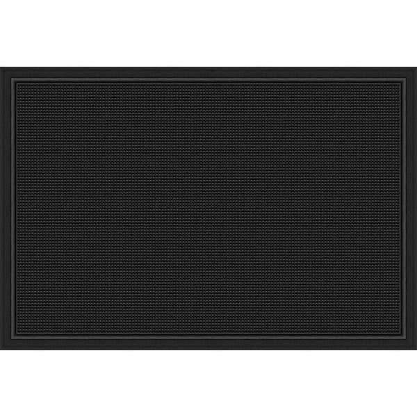 PRO-SAFE - 2.66' Long x 2' Wide Natural Rubber, Ribbed Entrance Matting - Industrial Tool & Supply