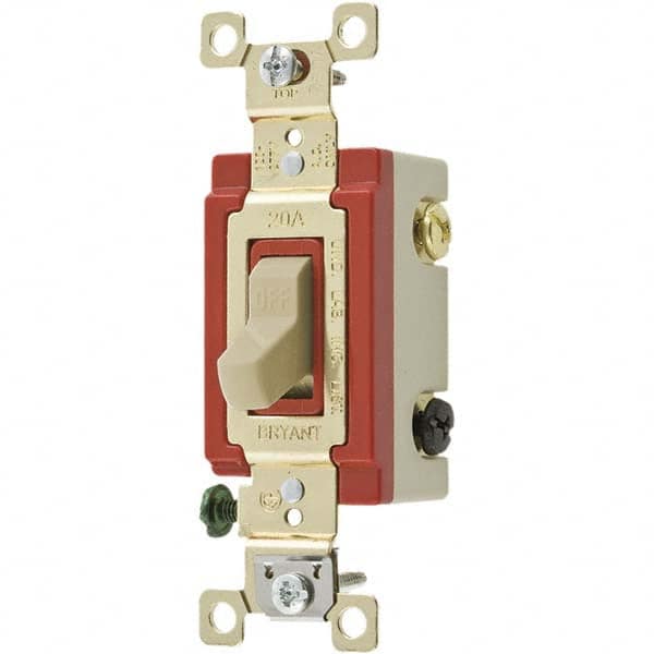 Bryant Electric - Wall & Dimmer Light Switches Switch Type: Three Way Switch Operation: Toggle - Industrial Tool & Supply