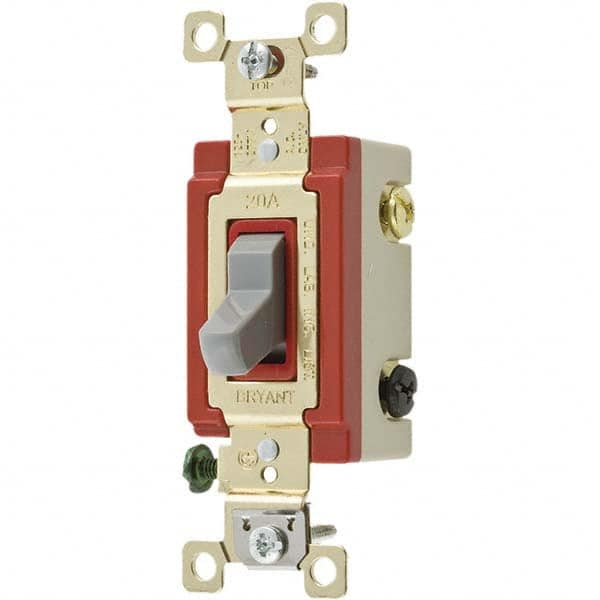 Bryant Electric - Wall & Dimmer Light Switches Switch Type: Three Way Switch Operation: Toggle - Industrial Tool & Supply