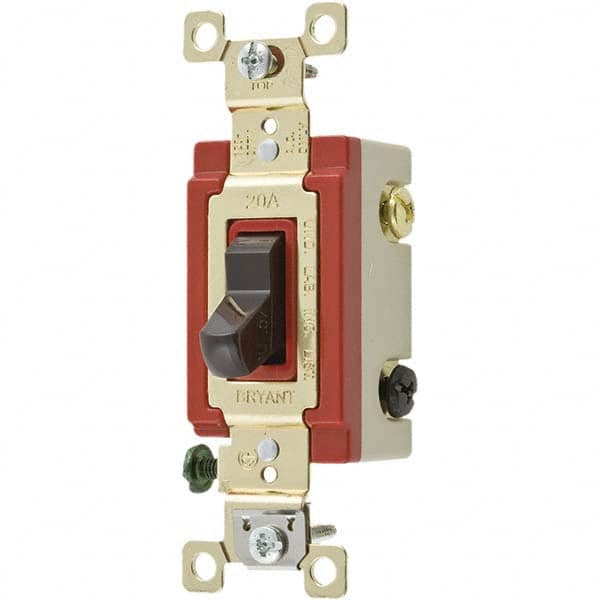 Bryant Electric - Wall & Dimmer Light Switches Switch Type: Four Way Switch Operation: Toggle - Industrial Tool & Supply