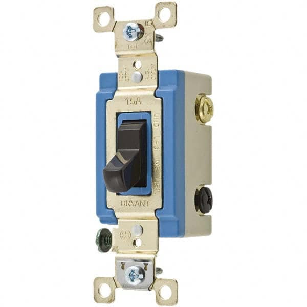 Bryant Electric - Wall & Dimmer Light Switches Switch Type: Three Way Switch Operation: Toggle - Industrial Tool & Supply