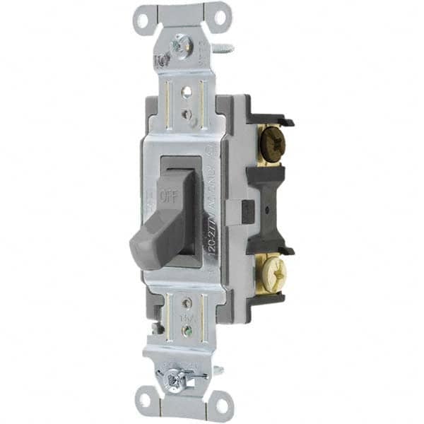 Bryant Electric - Wall & Dimmer Light Switches Switch Type: Three Way Switch Operation: Toggle - Industrial Tool & Supply