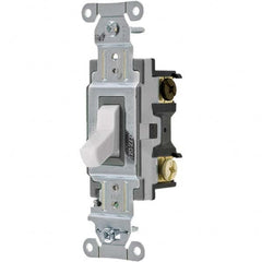 Bryant Electric - Wall & Dimmer Light Switches Switch Type: Three Way Switch Operation: Toggle - Industrial Tool & Supply