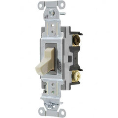 Bryant Electric - Wall & Dimmer Light Switches Switch Type: Three Way Switch Operation: Toggle - Industrial Tool & Supply