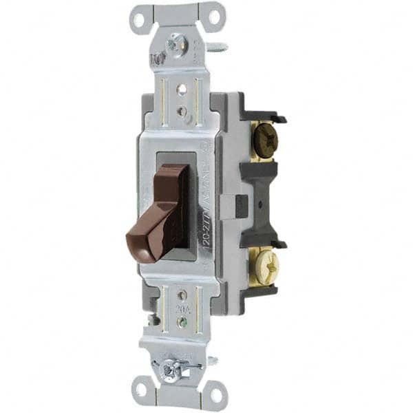 Bryant Electric - Wall & Dimmer Light Switches Switch Type: Three Way Switch Operation: Toggle - Industrial Tool & Supply